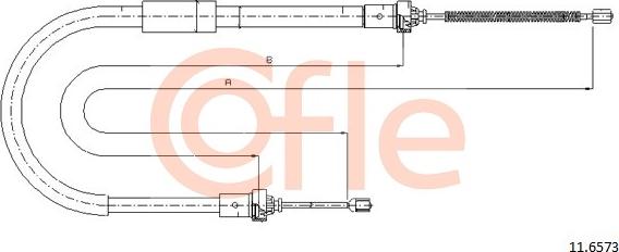 Cofle 11.6573 - Cable, parking brake autospares.lv