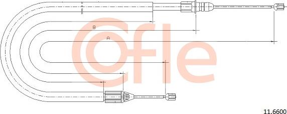 Cofle 11.6600 - Cable, parking brake autospares.lv