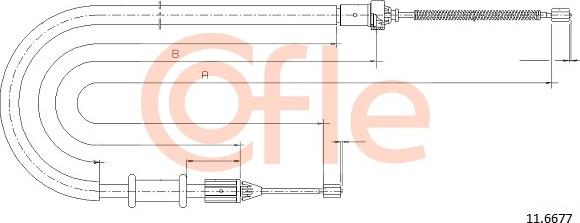 Cofle 11.6677 - Cable, parking brake autospares.lv