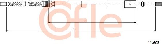 Cofle 11.603 - Cable, parking brake autospares.lv