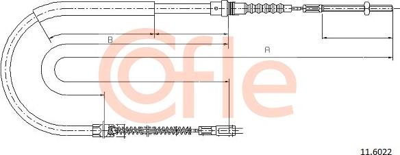 Cofle 11.6022 - Cable, parking brake autospares.lv