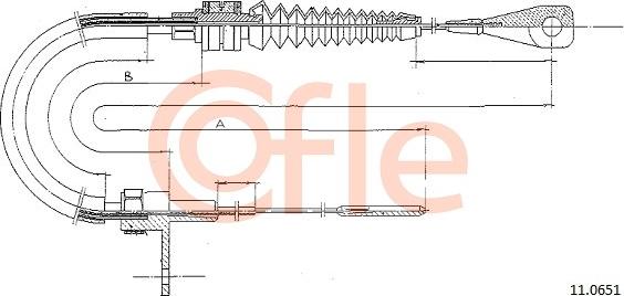 Cofle 11.0651 - Accelerator Cable autospares.lv