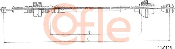 Cofle 11.0126 - Accelerator Cable autospares.lv