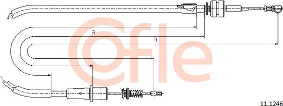 Cofle 11.1246 - Accelerator Cable autospares.lv