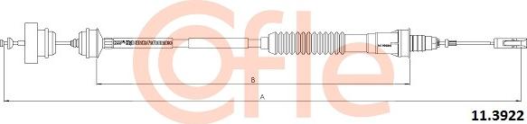 Cofle 11.3922 - Clutch Cable autospares.lv