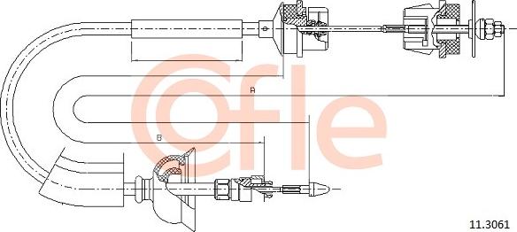 Cofle 11.3061 - Clutch Cable autospares.lv