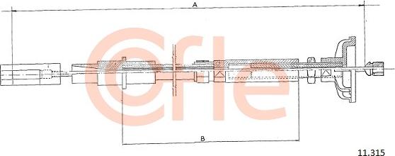 Cofle 92.11.315 - Clutch Cable autospares.lv