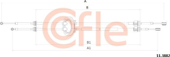 Cofle 92.11.3882 - Cable, tip, manual transmission autospares.lv