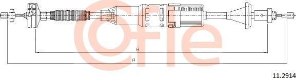 Cofle 11.2914 - Clutch Cable autospares.lv