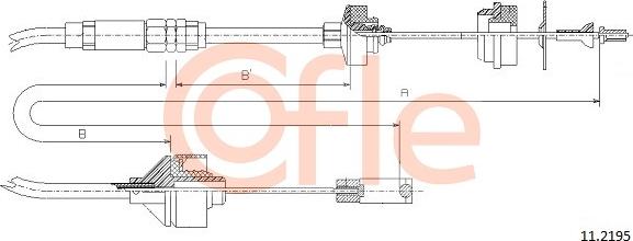 Cofle 11.2195 - Clutch Cable autospares.lv