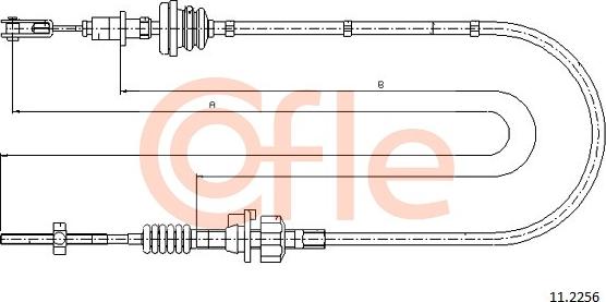 Cofle 11.2256 - Clutch Cable autospares.lv