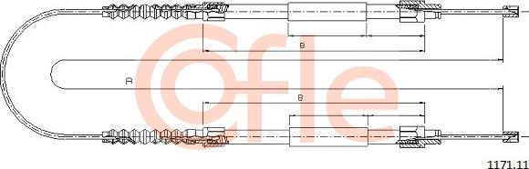 Cofle 1171.11 - Cable, parking brake autospares.lv