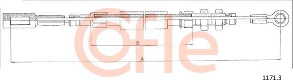 Cofle 1171.3 - Cable, parking brake autospares.lv