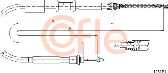 Cofle 1281P1 - Cable, parking brake autospares.lv