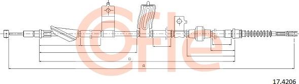 Cofle 17.4206 - Cable, parking brake autospares.lv