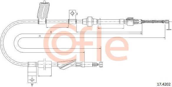 Cofle 17.4202 - Cable, parking brake autospares.lv