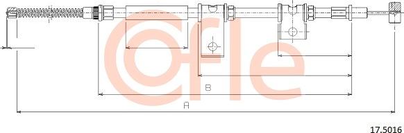 Cofle 17.5016 - Cable, parking brake autospares.lv