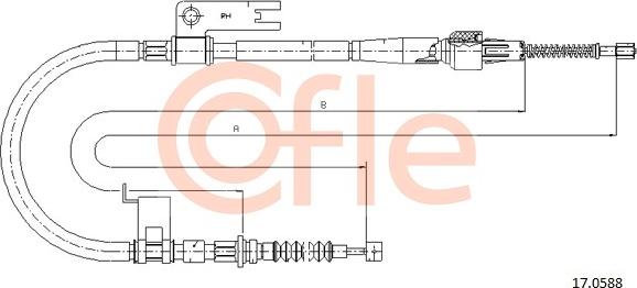 Cofle 17.0588 - Cable, parking brake autospares.lv