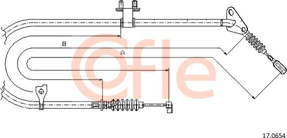 Cofle 17.0654 - Cable, parking brake autospares.lv