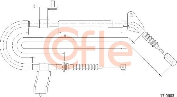 Cofle 17.0683 - Cable, parking brake autospares.lv