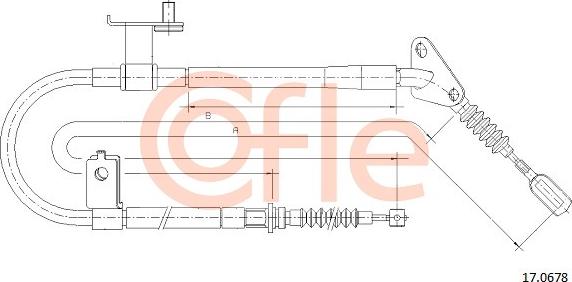 Cofle 17.0678 - Cable, parking brake autospares.lv