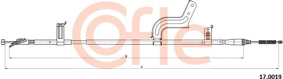 Cofle 17.0019 - Cable, parking brake autospares.lv