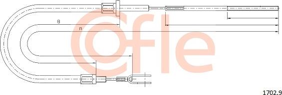 Cofle 1702.9 - Clutch Cable autospares.lv