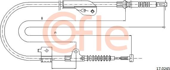 Cofle 17.0245 - Cable, parking brake autospares.lv