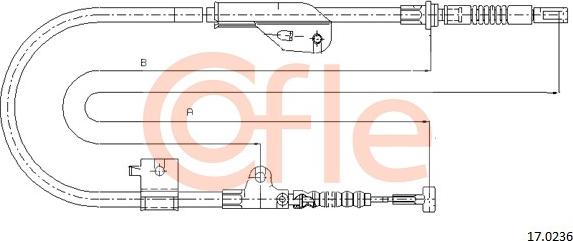 Cofle 92.17.0236 - Cable, parking brake autospares.lv