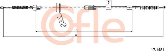 Cofle 17.1481 - Cable, parking brake autospares.lv