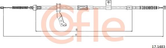 Cofle 17.1483 - Cable, parking brake autospares.lv