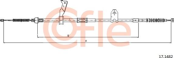 Cofle 17.1482 - Cable, parking brake autospares.lv