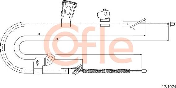 Cofle 17.1074 - Cable, parking brake autospares.lv