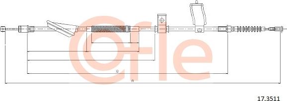 Cofle 17.3511 - Cable, parking brake autospares.lv