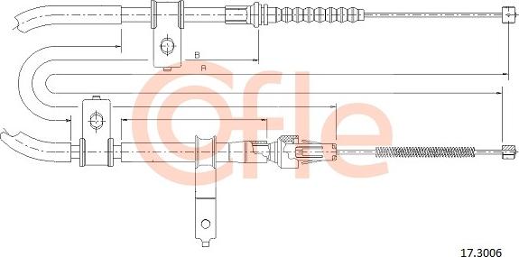 Cofle 17.3006 - Cable, parking brake autospares.lv
