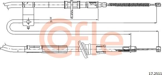 Cofle 17.2511 - Cable, parking brake autospares.lv