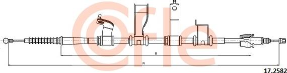 Cofle 17.2582 - Cable, parking brake autospares.lv