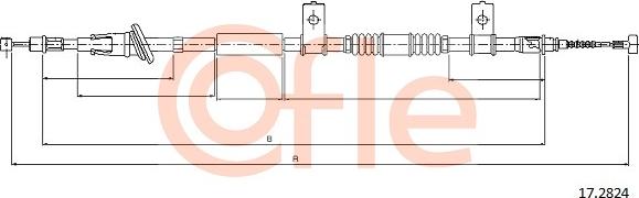 Cofle 17.2824 - Cable, parking brake autospares.lv
