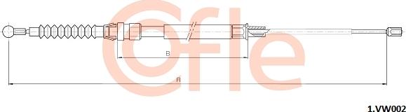 Cofle 92.1.VK002 - Cable, parking brake autospares.lv