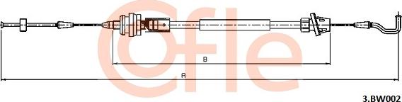 Cofle 3.BW002 - Accelerator Cable autospares.lv