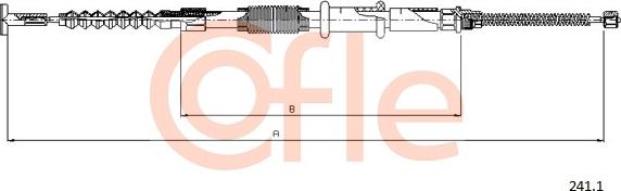 Cofle 241.1 - Cable, parking brake autospares.lv