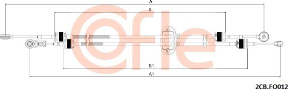 Cofle 92.2CB.FO012 - Cable, tip, manual transmission autospares.lv