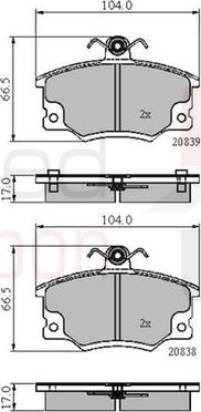 Comline ADB4137 - Brake Pad Set, disc brake autospares.lv