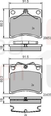 Comline ADB0953 - Brake Pad Set, disc brake autospares.lv