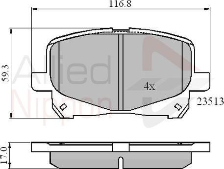 Comline ADB0904 - Brake Pad Set, disc brake autospares.lv