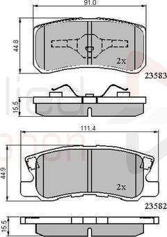 Comline ADB0905 - Brake Pad Set, disc brake autospares.lv