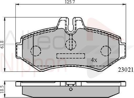 Comline ADB0914 - Brake Pad Set, disc brake autospares.lv