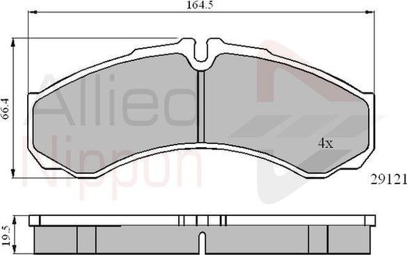 Comline ADB0931 - Brake Pad Set, disc brake autospares.lv