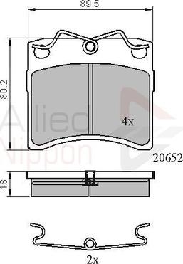 Comline ADB0925 - Brake Pad Set, disc brake autospares.lv