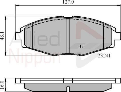 Comline ADB0486 - Brake Pad Set, disc brake autospares.lv